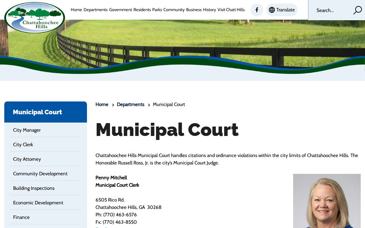 Chattahoochee Hills court docket and Rico Road Municipal Court records