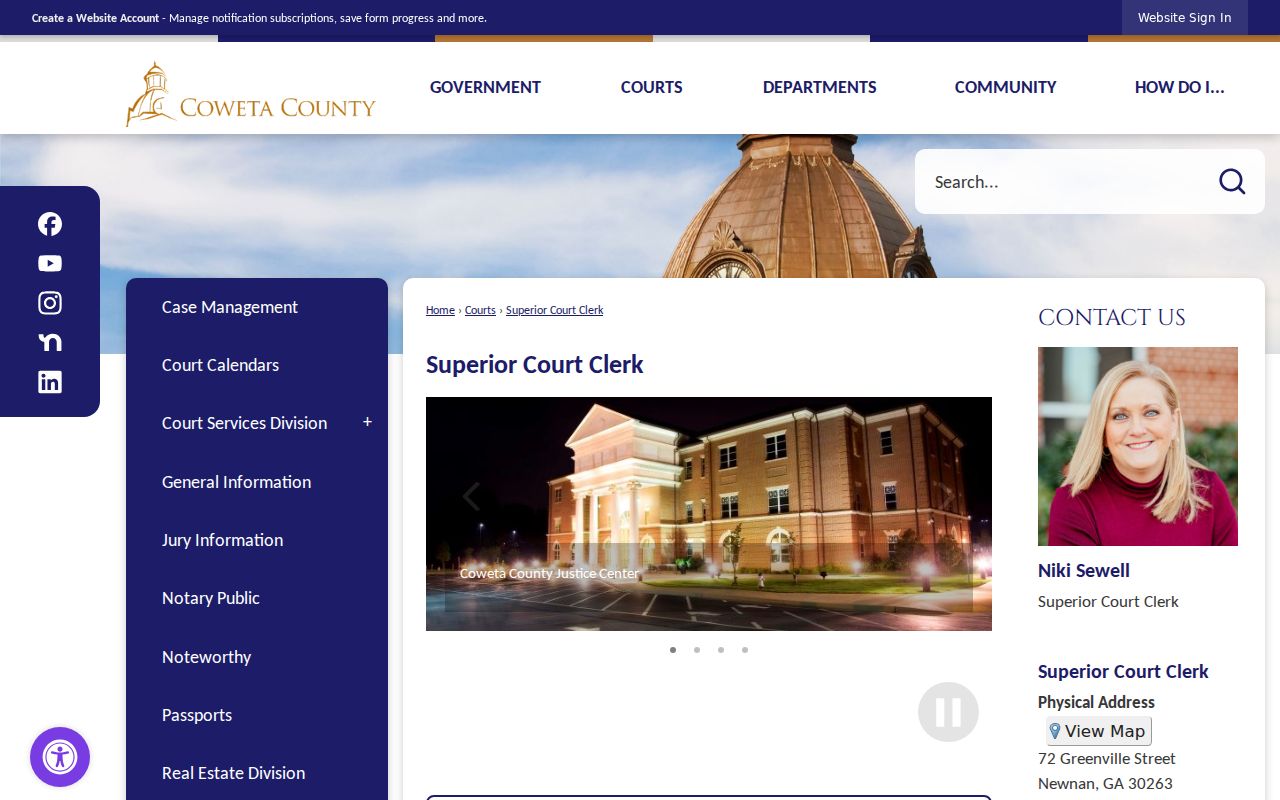 Coweta County court docket Superior Court Clerk office