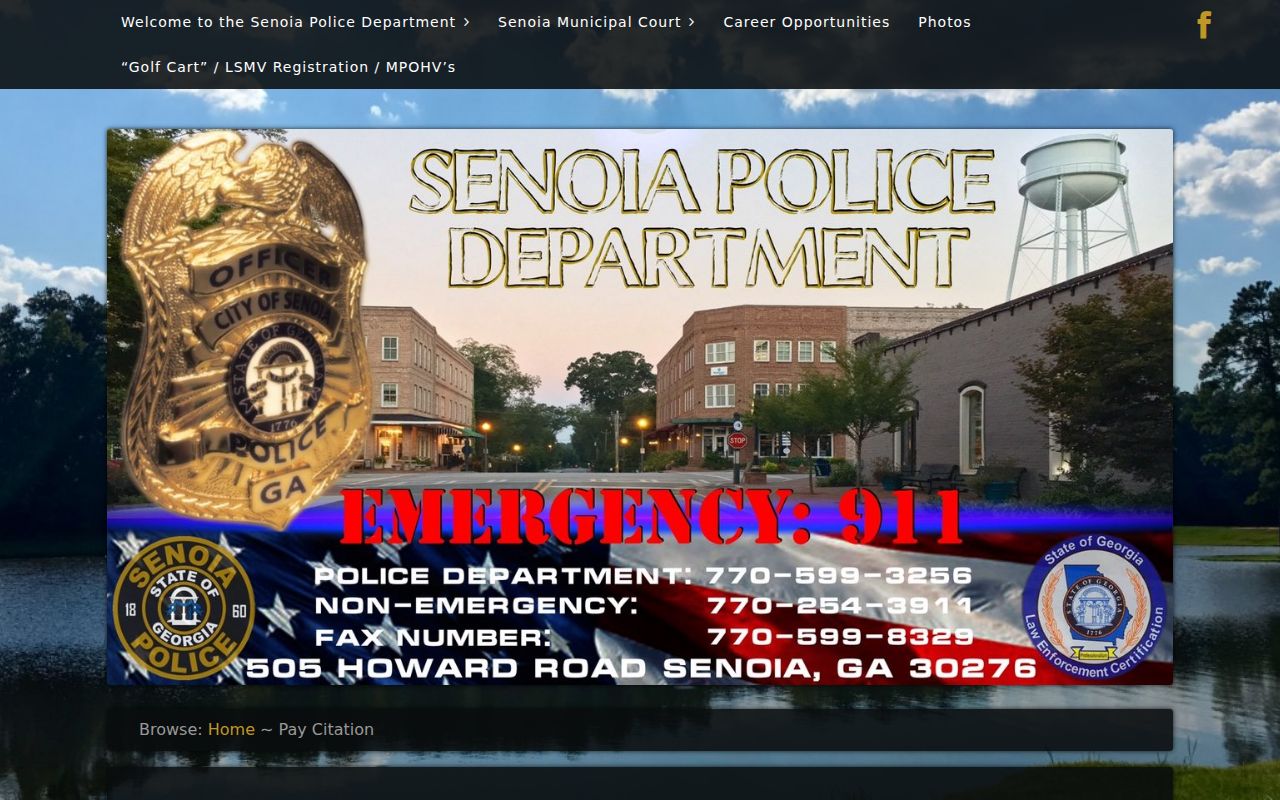 Senoia court docket and municipal citation fee record